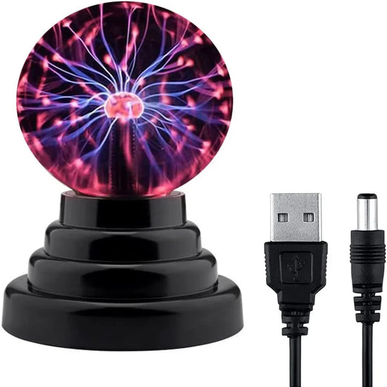 8 Inch Magic Plasma Ball Lamp Touch Glass LED Night Light Atmosphere Lights Christmas Party Bedroom Decor Kids Birthday Gift Toy