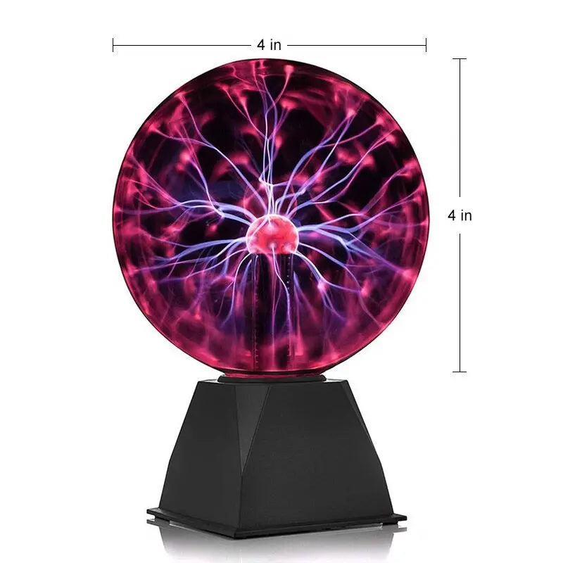 8 Inch Magic Plasma Ball Lamp Touch Glass LED Night Light Atmosphere Lights Christmas Party Bedroom Decor Kids Birthday Gift Toy